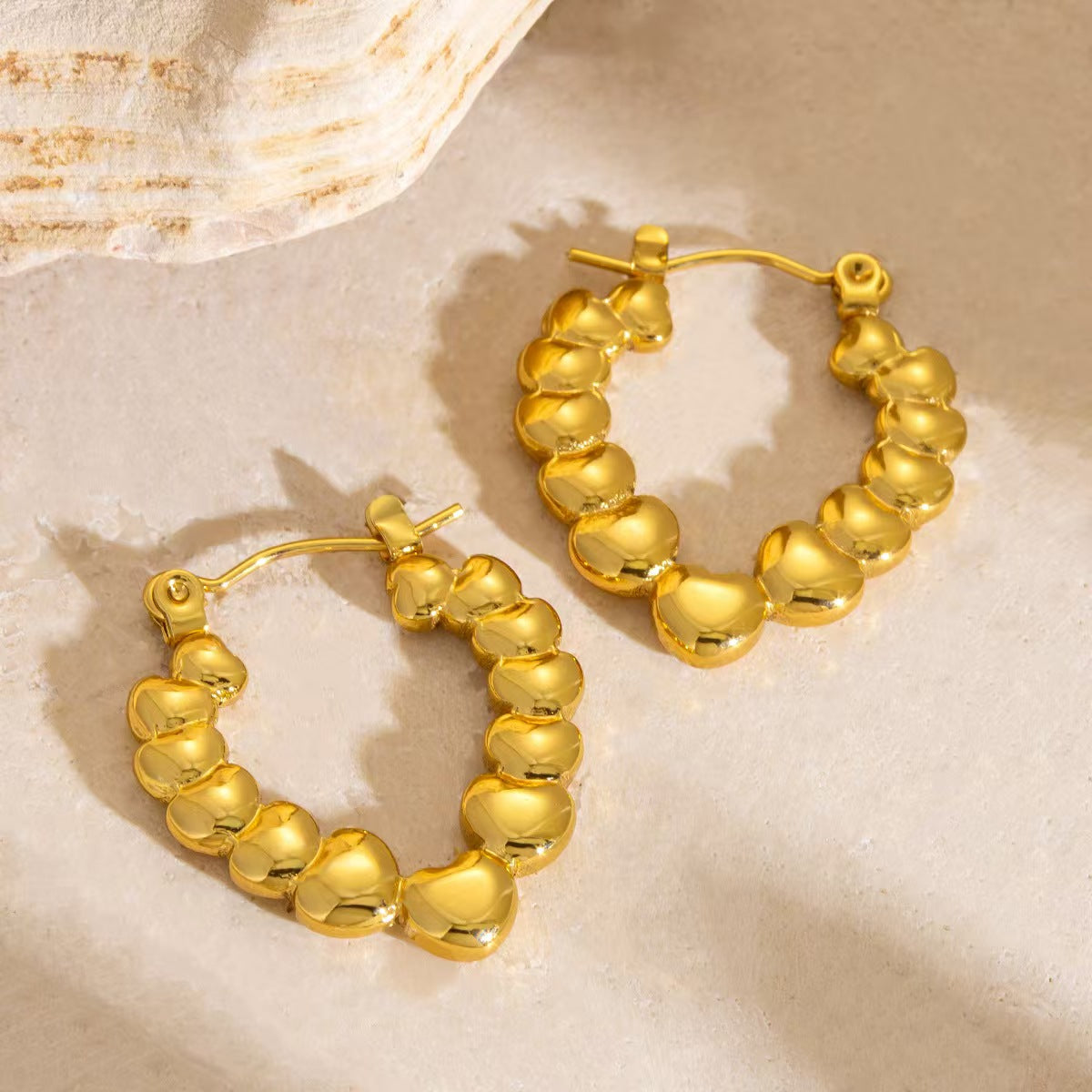 Aretes inox, chapado 256