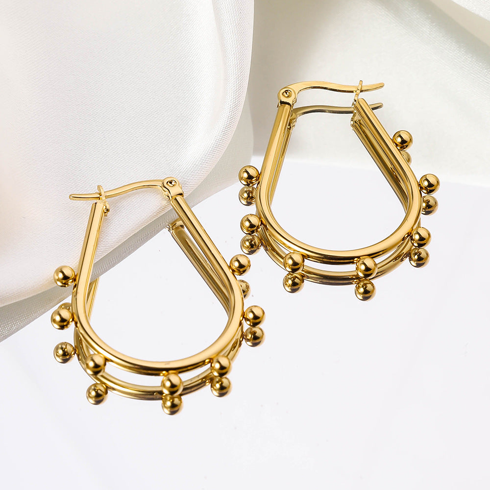 Aretes inox, chapado 156