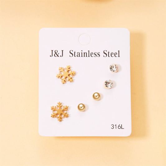 Aretes inox chapado 40