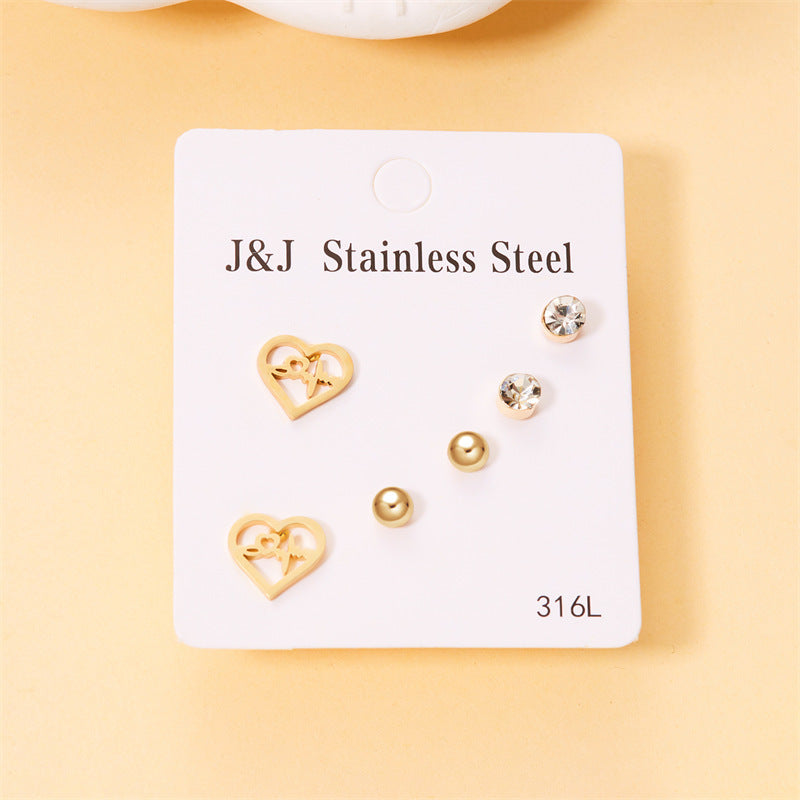 Aretes inox chapado 41