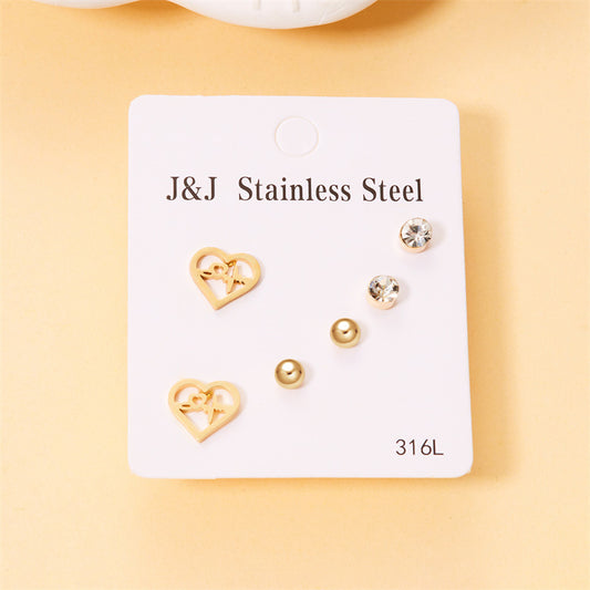Aretes inox chapado 41