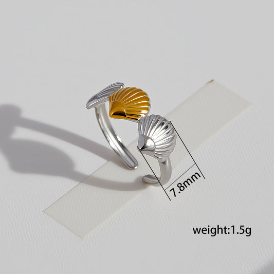 Anillo inox chapado 45
