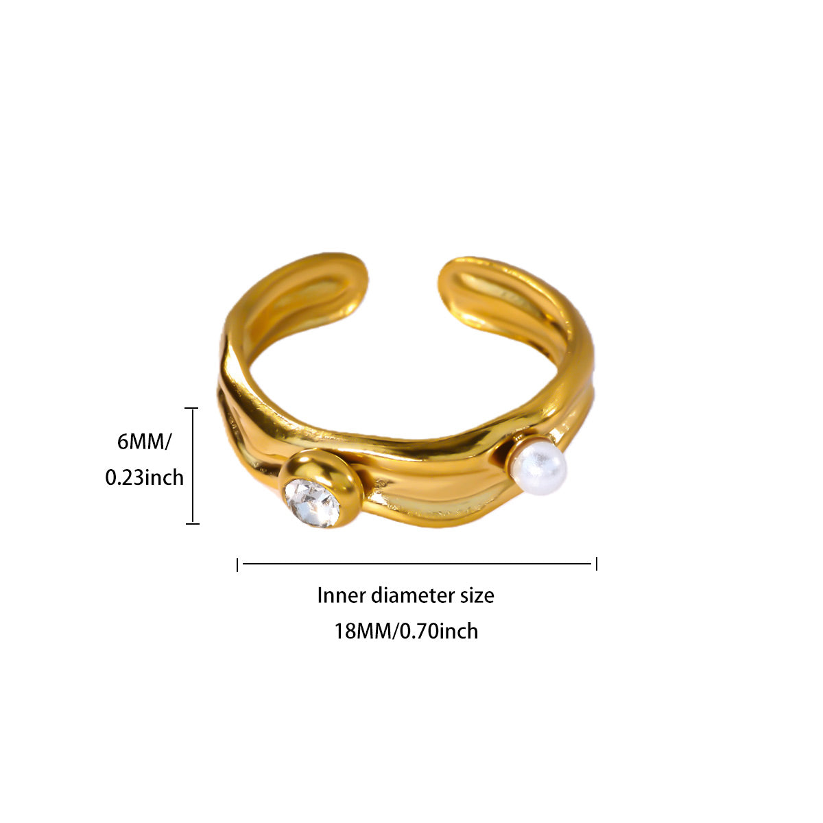 Anillos inox chapado 253