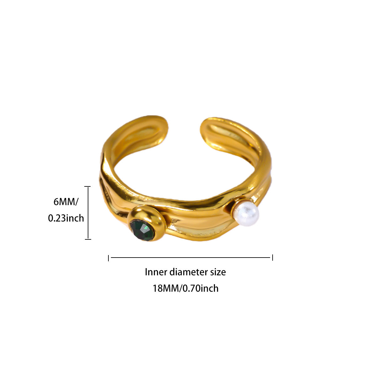 Anillos inox chapado 175