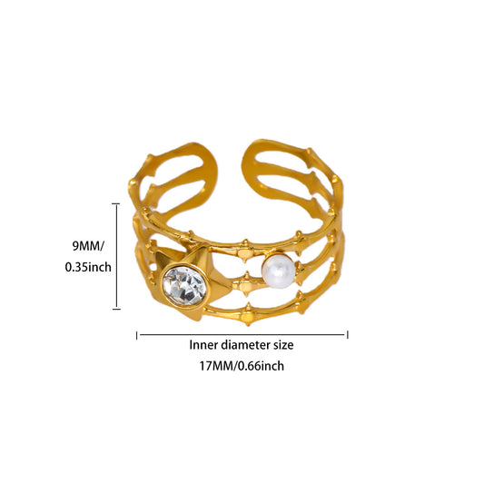 Anillo inox chapado 155