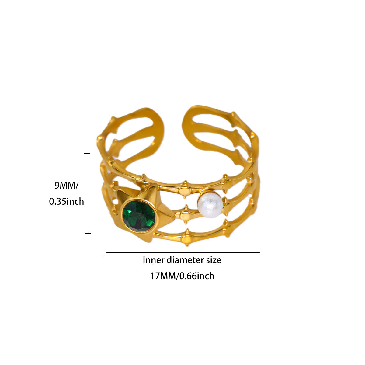 Anillos inox chapado 251