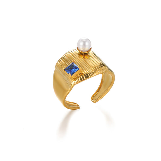 Anillo inox chapado 10