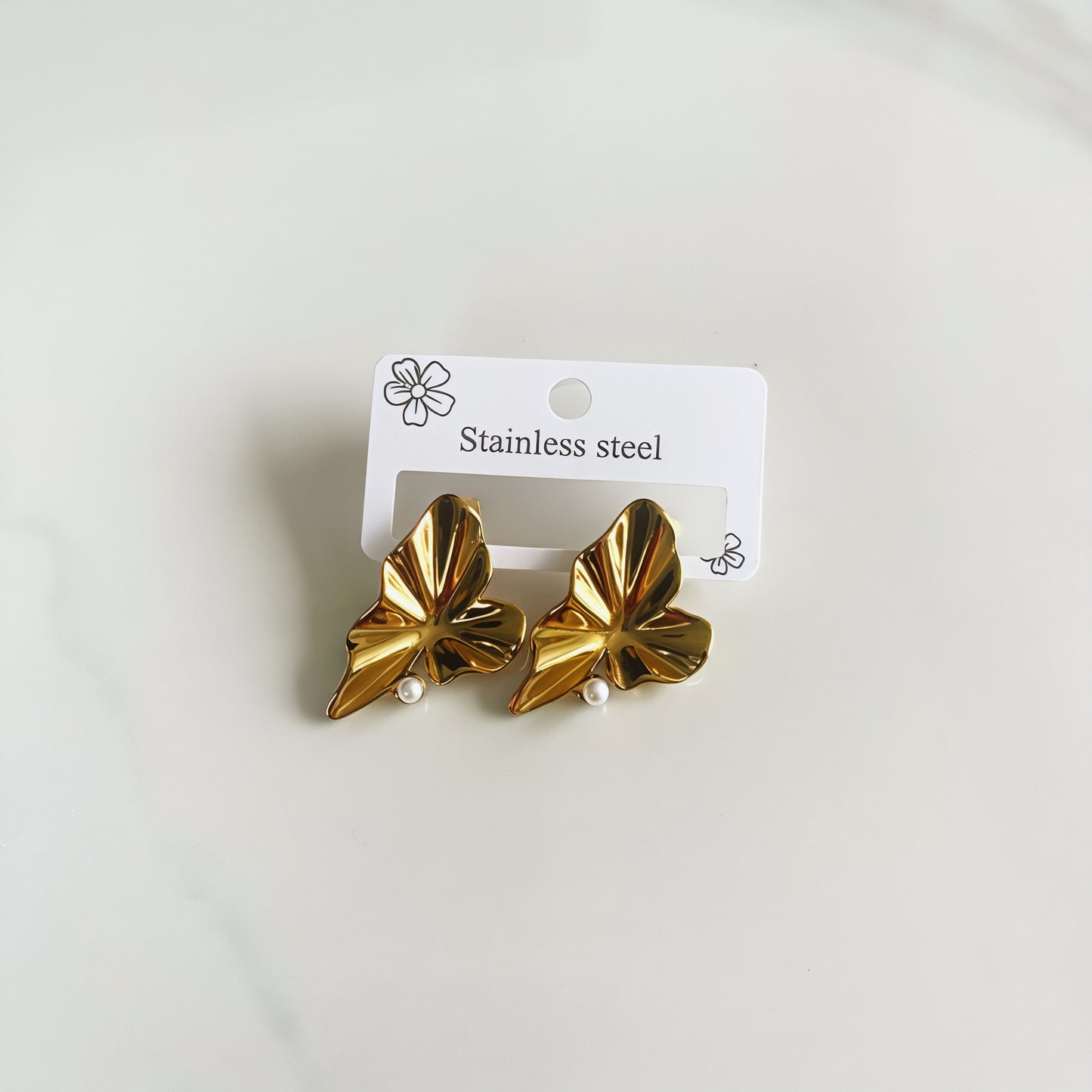 Aretes inox chapado 306
