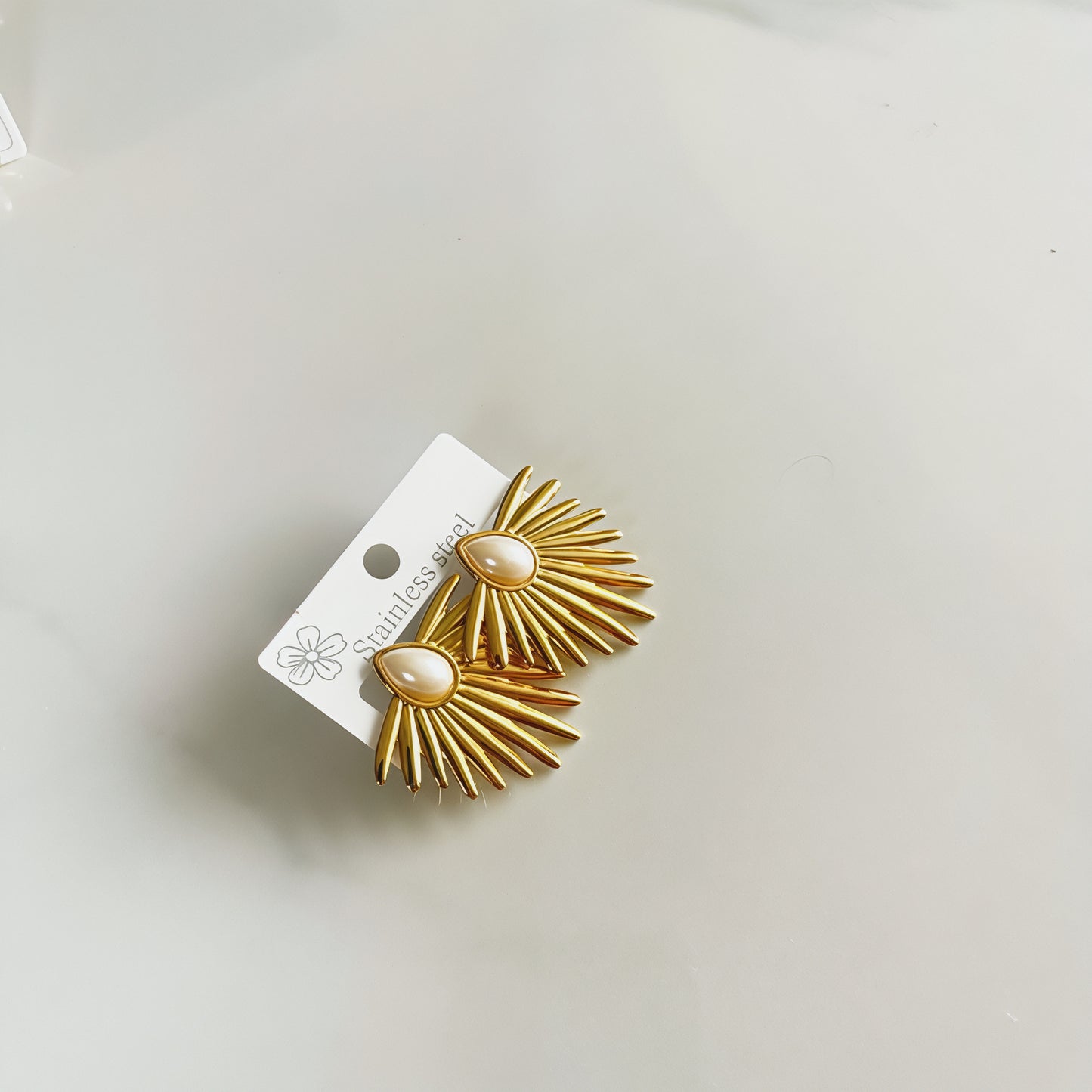 Aretes inox chapado 309