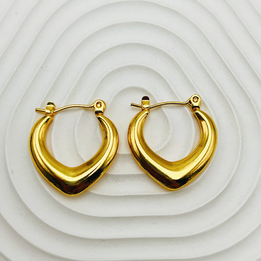 Aretes inox chapado 108