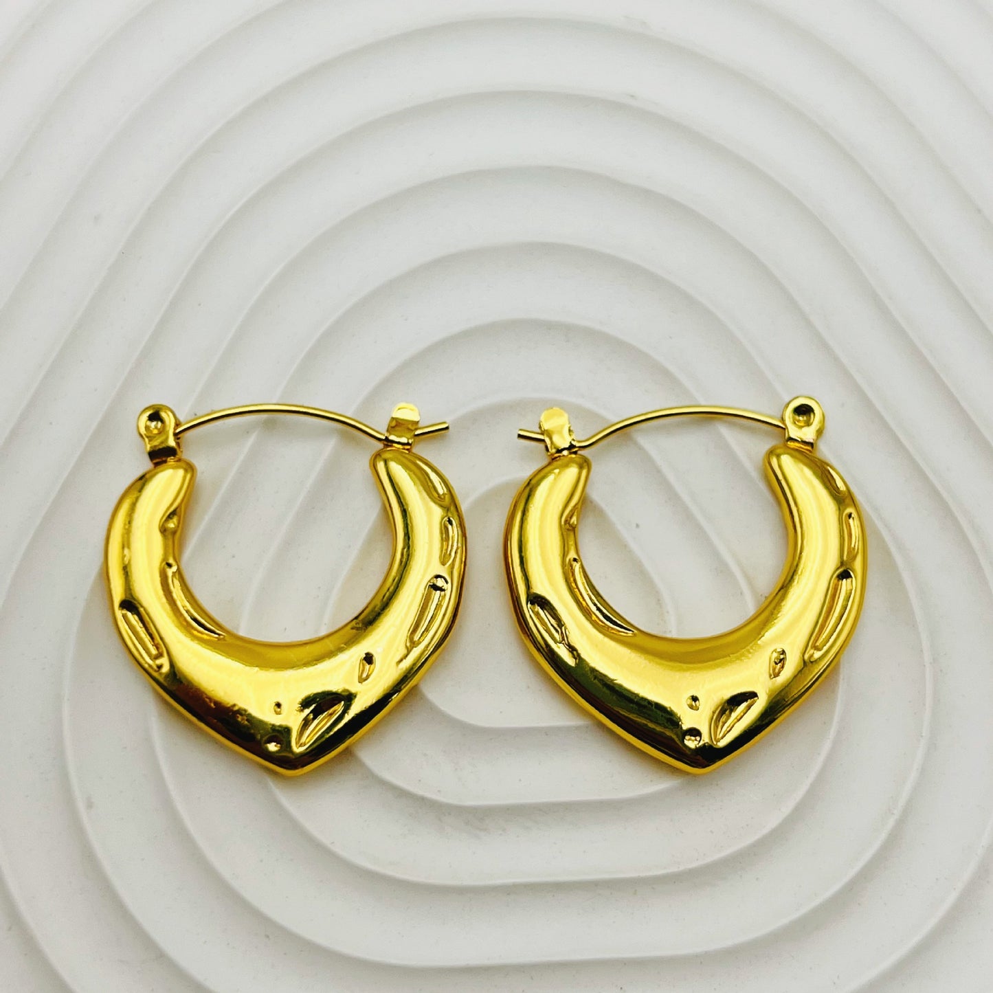 Aretes inox chapado 107