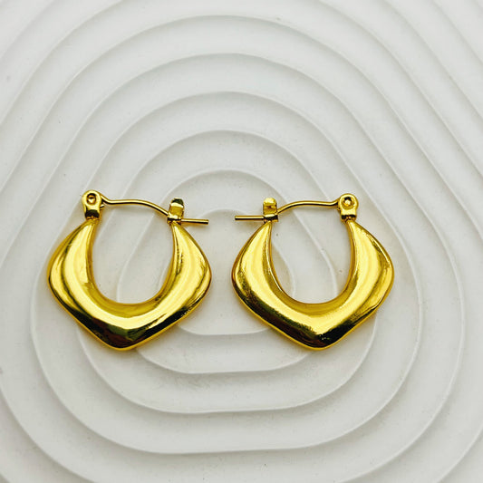 Aretes inox chapado 109