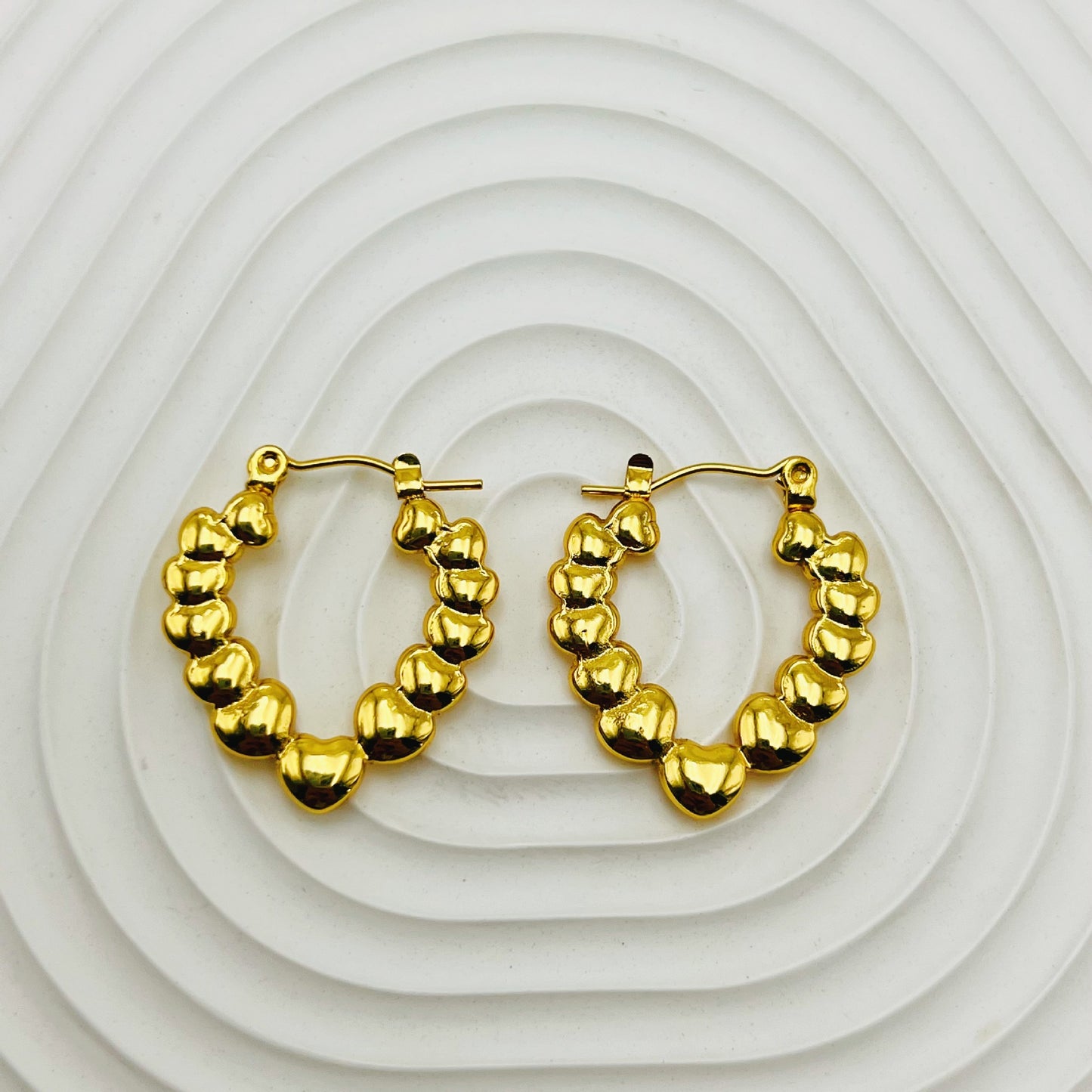 Aretes inox chapado 104