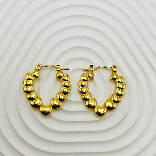 Aretes inox chapado 104