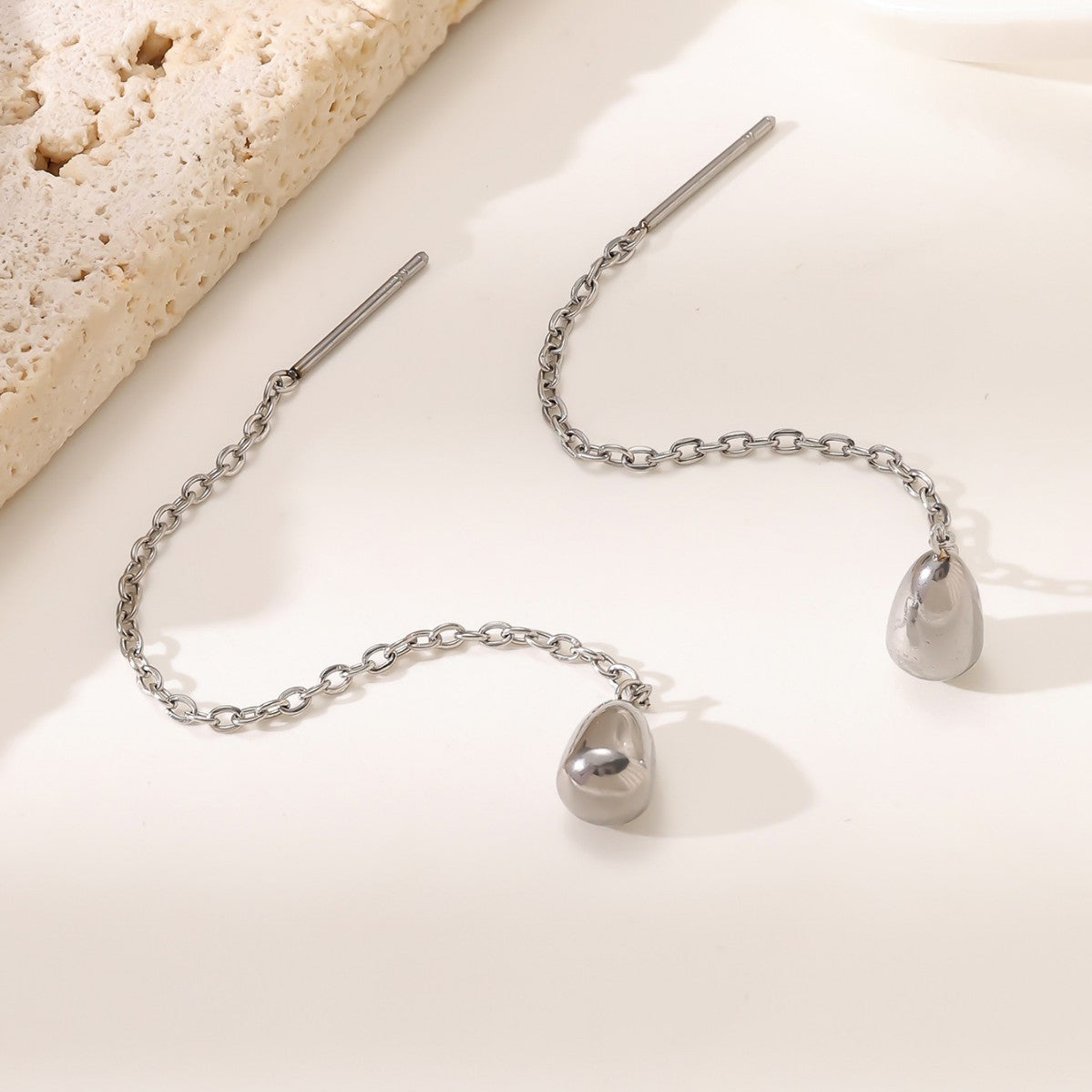 Aretes inox chapado 499