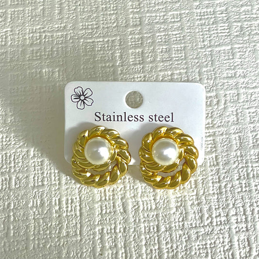 Aretes inox chapado 64