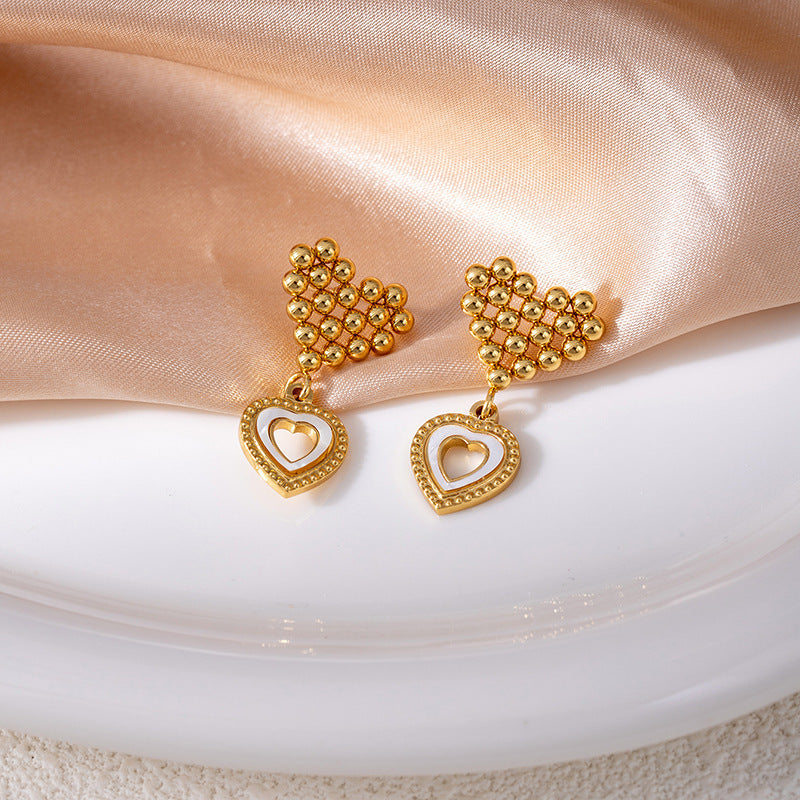 Aretes inox chapado 414