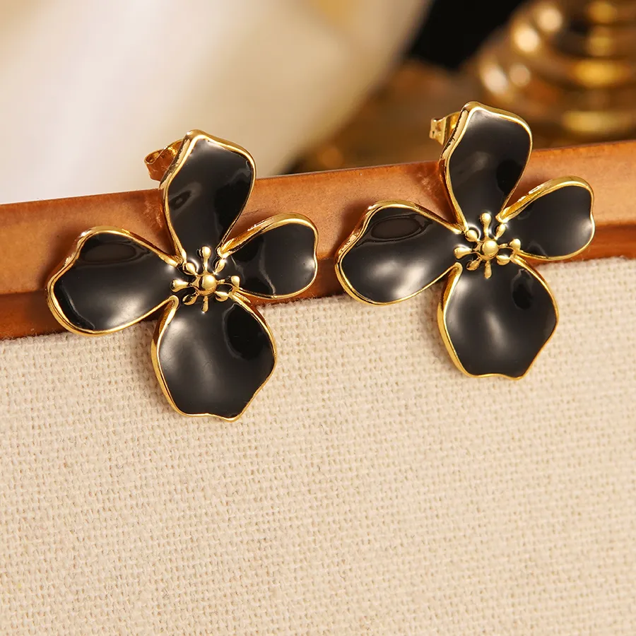Aretes inox chapado 313