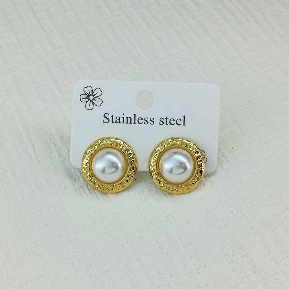 Aretes inox chapado 317