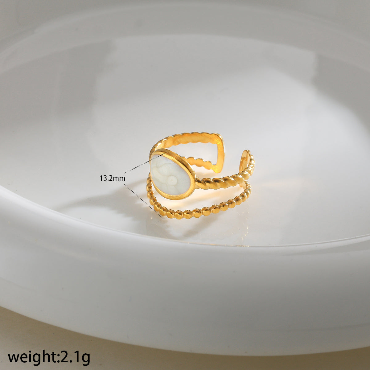 Anillo inox chapado 129