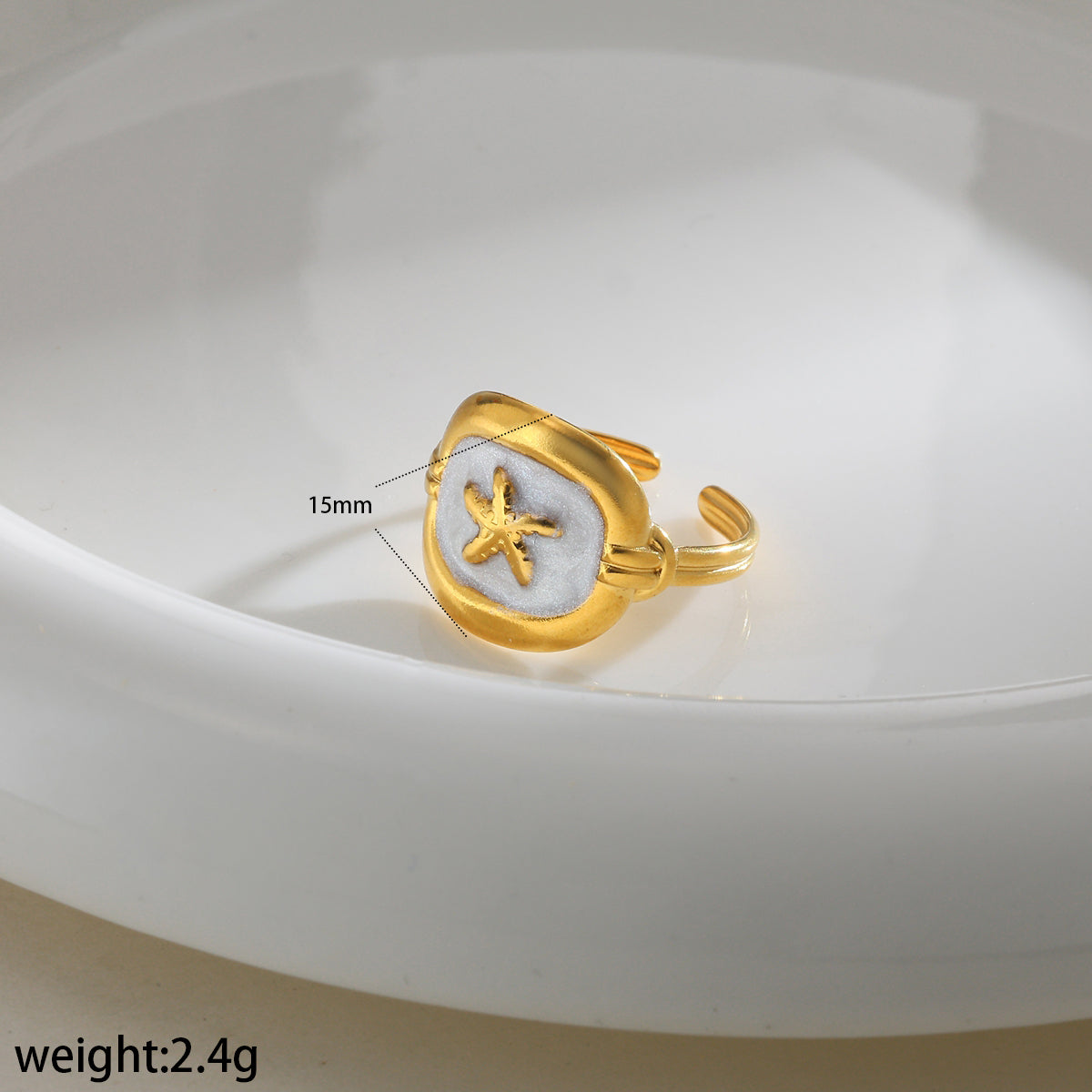 Anillo inox chapado 130