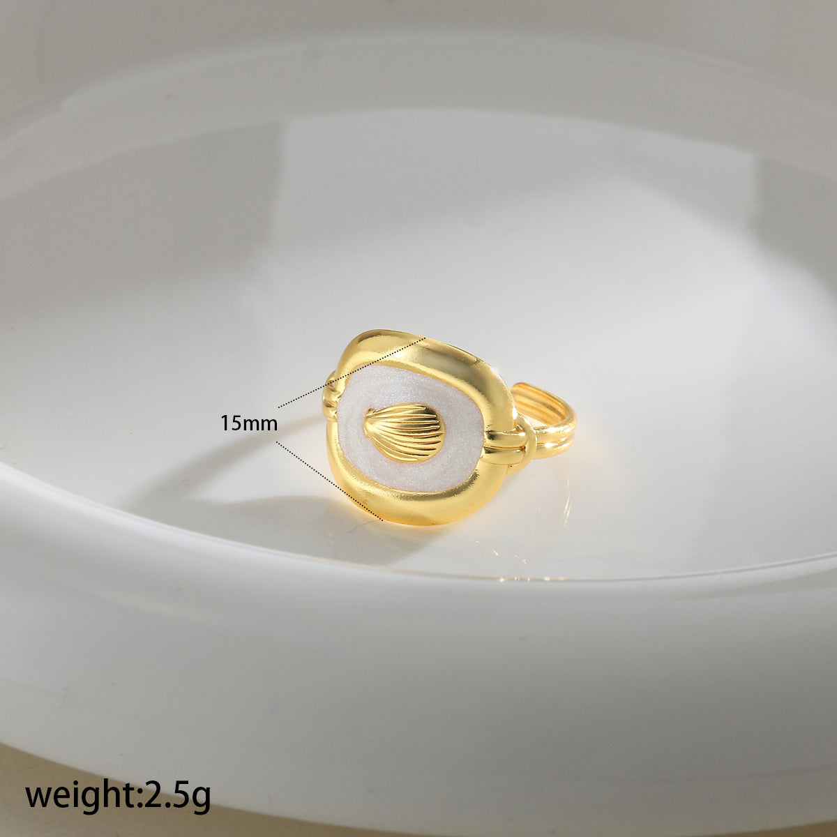 Anillo inox chapado 131