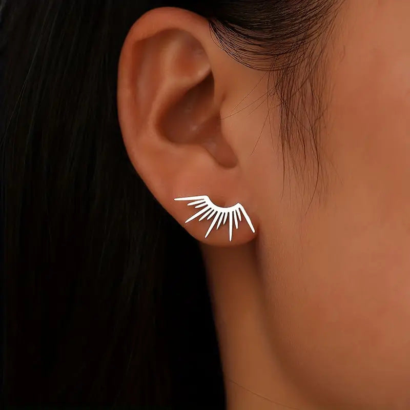 Aretes inox chapado 501