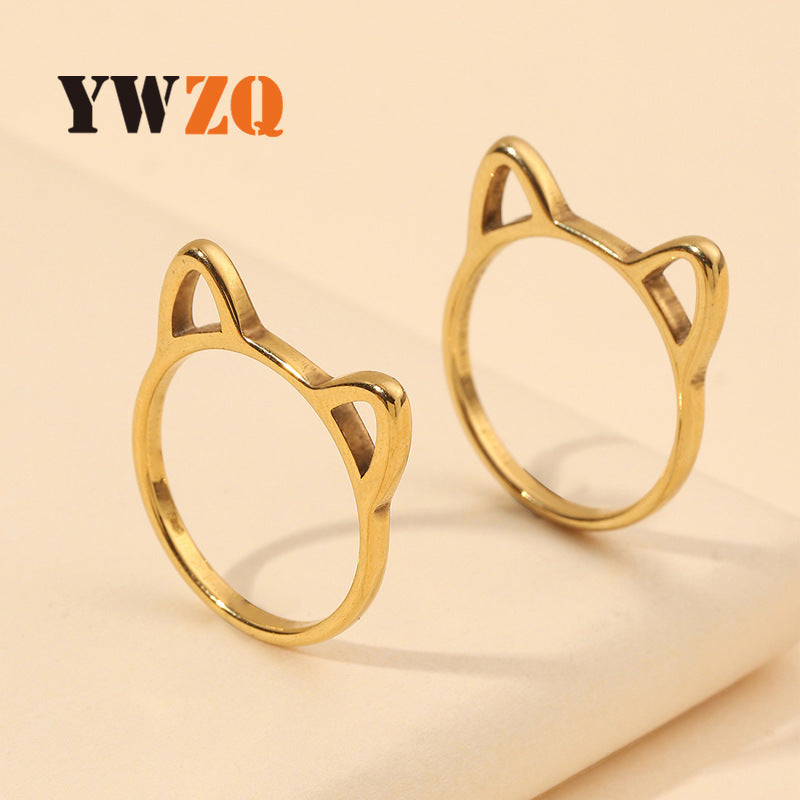 Anillo inox chapado 126 - talla 6