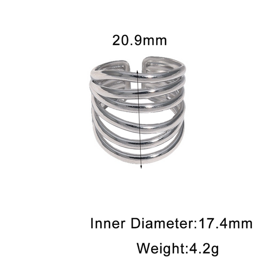 Anillo inox chapado 110