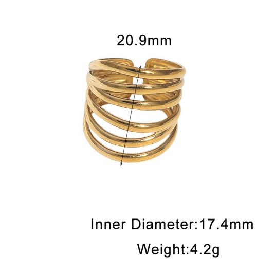Anillo inox chapado 111