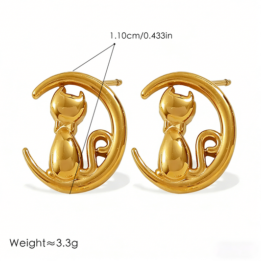 Aretes inox chapado 451