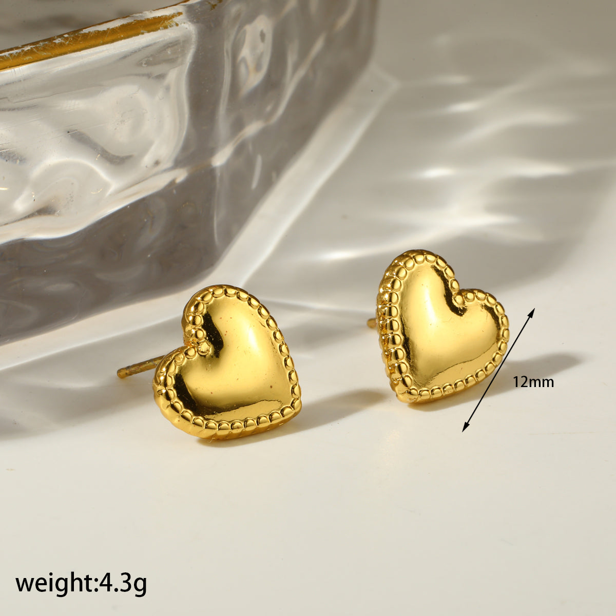 Aretes inox chapado 454