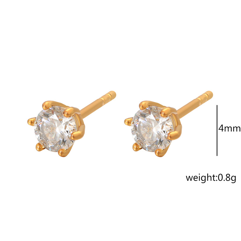 Aretes inox chapado 217