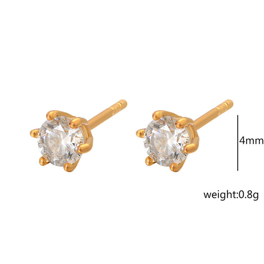 Aretes inox chapado 217