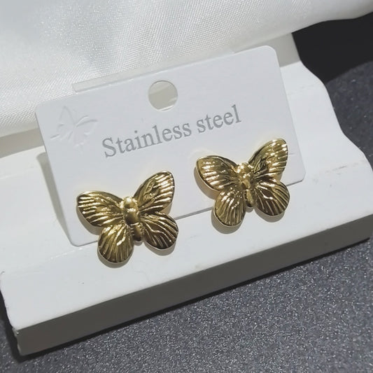 Aretes inox chapado 180