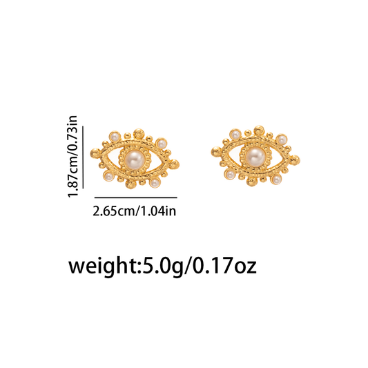 Aretes inox chapado 384
