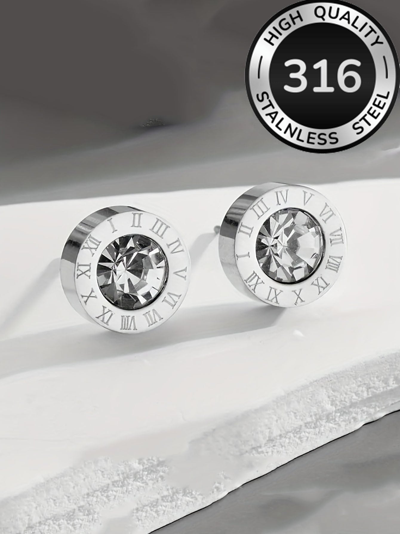 Aretes inox chapado 519