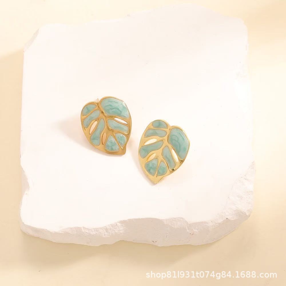 Aretes inox chapado 357
