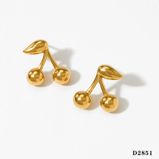 Aretes inox chapado 572