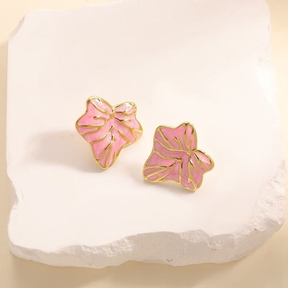 Aretes inox chapado 337