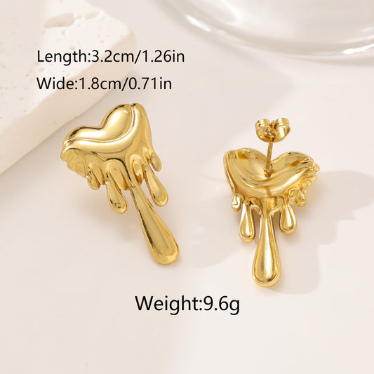 Aretes inox chapado 556