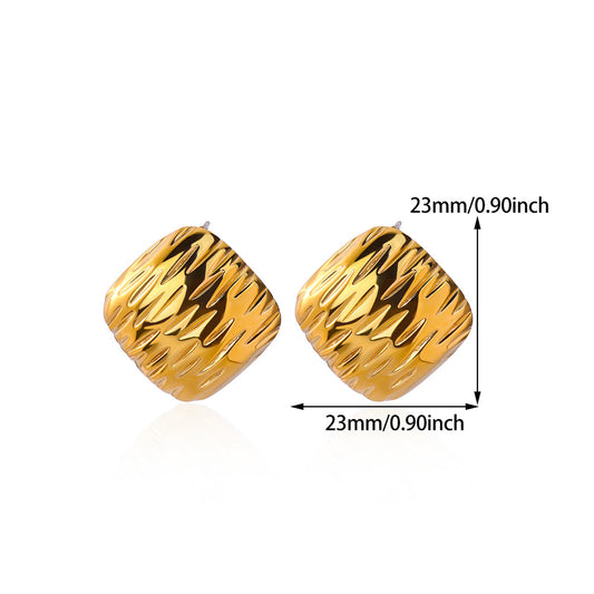 Aretes inox chapado 565