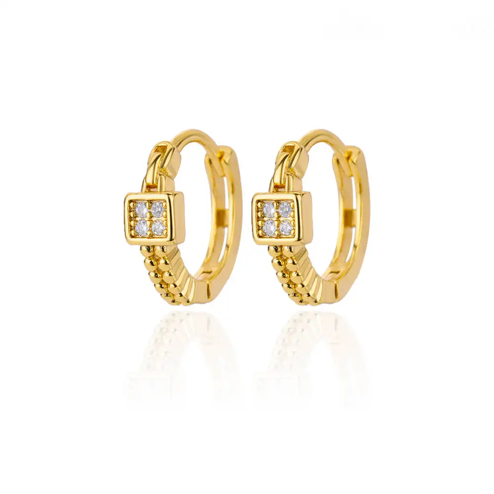 Aretes inox chapado 567