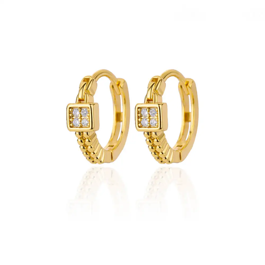 Aretes inox chapado 567