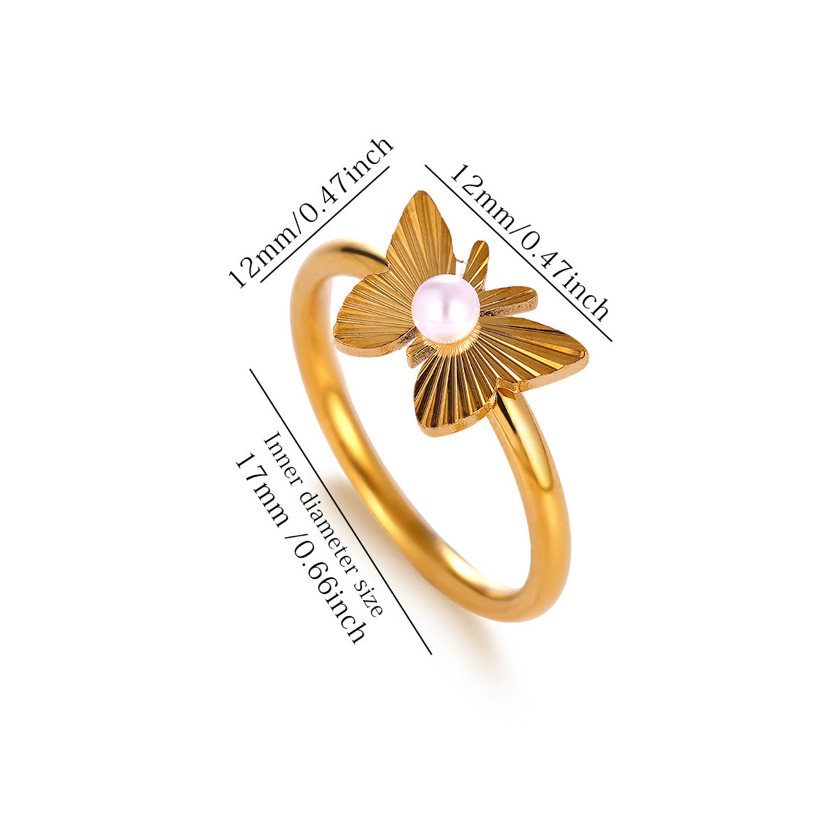 Anillos inox chapado 229 (Talla 8)
