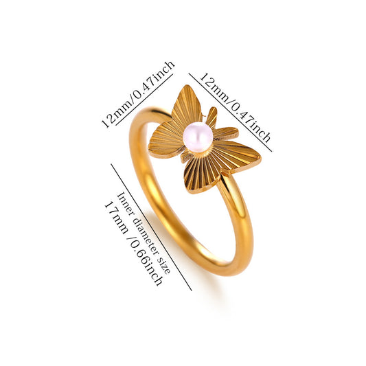 Anillos inox chapado 229 (Talla 8)