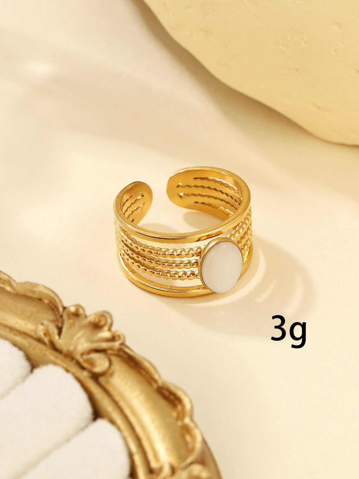 Anillos inox chapado 238 (Talla 8)