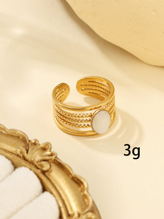 Anillos inox chapado 238 (Talla 8)