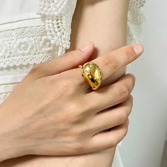 Anillo inox, chapado 598