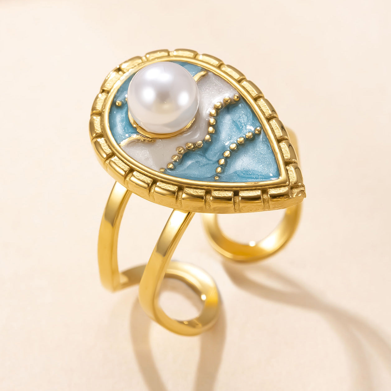 Anillo inox, chapado 134